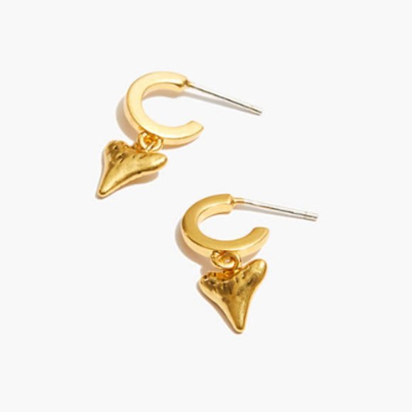 Madewell Jewelry - Madewell Shark Tooth Huggie Hoop Earrings